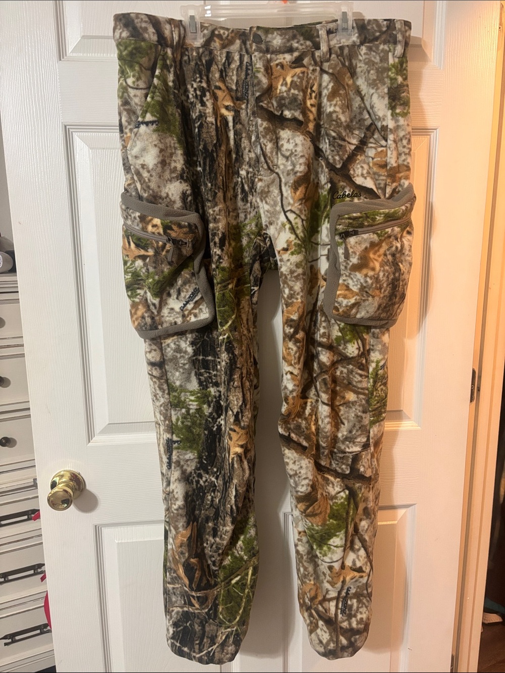 Cabela's Lined Camo Outdoor/Hunting Heavy Fleece Pants